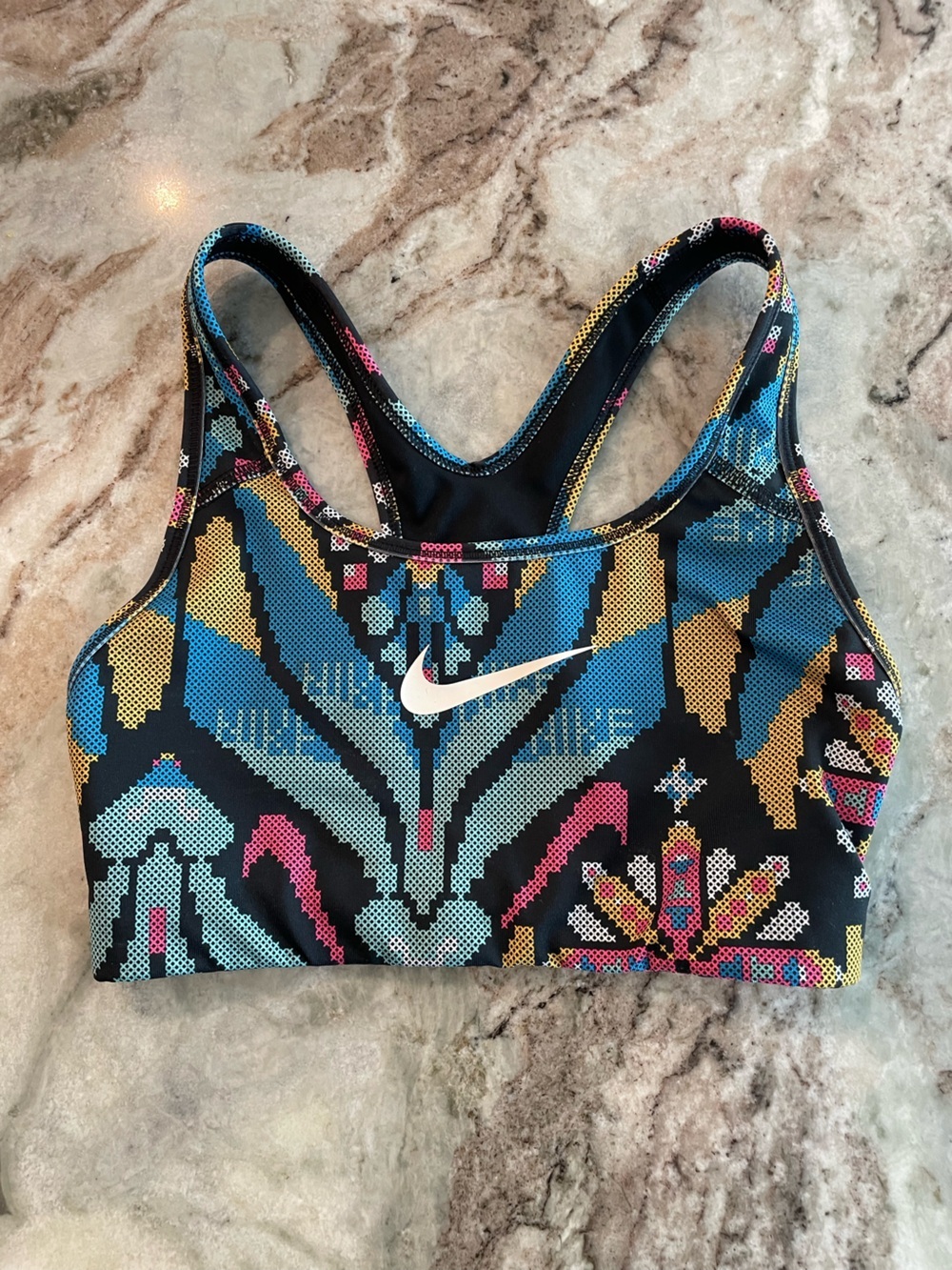 Nike Pro Sports Bra Hyper Femme Floral Size XS Colorful Compression